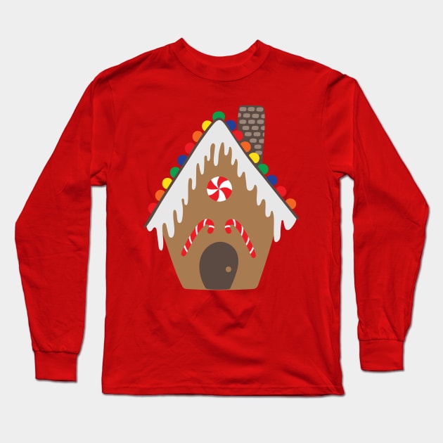 Gingerbread House Long Sleeve T-Shirt by jolynart